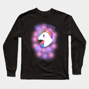 Funny all Day Unicorn Design Long Sleeve T-Shirt